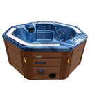 Hydrosan Garten-Whirlpool-Badewanne Spa107 Blue Wave Kaffeegehäuse 220x220 cm