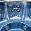Hydrosan Garten-Whirlpool-Badewanne Spa107 Blaue Welle Graues Gehäuse 220x220 cm