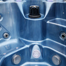 Hydrosan Garten-Whirlpool-Badewanne Spa107 Blaue Welle Graues Gehäuse 220x220 cm