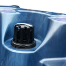 Hydrosan Garten-Whirlpool-Badewanne Spa107 Blaue Welle Graues Gehäuse 220x220 cm
