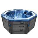 Hydrosan Garten-Whirlpool-Badewanne Spa107 Blaue Welle Graues Gehäuse 220x220 cm