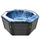 Hydrosan Garten-Whirlpool-Badewanne Spa107 Blaue Welle Graues Gehäuse 220x220 cm