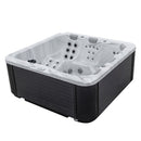 Hydrosan Garten-Whirlpool-Badewanne Boko, weiß-schwarzes Gehäuse, 230 x 230 cm