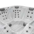 Hydrosan Garten-Whirlpool-Badewanne Boko, weiß-schwarzes Gehäuse, 230 x 230 cm