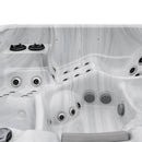 Hydrosan Garten-Whirlpool-Badewanne Boko, weiß-schwarzes Gehäuse, 230 x 230 cm