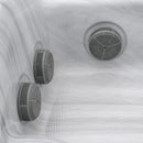 Hydrosan Garten-Whirlpool-Badewanne Boko, weiß-schwarzes Gehäuse, 230 x 230 cm