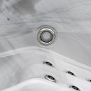 Hydrosan Garten-Whirlpool-Badewanne Boko, weiß-schwarzes Gehäuse, 230 x 230 cm
