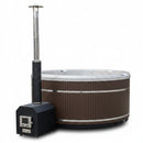 Hydrosan Garten-Whirlpool-Hybridbadewanne, Garten-Spa-Badewanne, 580 W, Cappuccino-Kaffeegehäuse, 200 x 200 cm