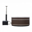 Hydrosan Garten-Whirlpool-Hybridbadewanne, Garten-Spa-Badewanne, 580 W, Cappuccino-Kaffeegehäuse, 200 x 200 cm