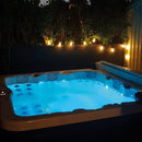 Hydrosan Garten-Whirlpool-Badewanne Boko, weiß-schwarzes Gehäuse, 230 x 230 cm