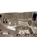 Hydrosan Garten-Whirlpool-Badewanne Spa102 Cappuccino-Grau Gehäuse 210x160 cm