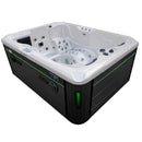 Hydrosan Garten Garten-Whirlpool-Badewanne Spa102 Weißperle Anthrazit Gehäuse 210x160 cm