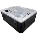 Hydrosan Garten Garten-Whirlpool-Badewanne Spa102 Weißperle Anthrazit Gehäuse 210x160 cm