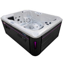 Hydrosan Garten Garten-Whirlpool-Badewanne Spa102 Weißperle Anthrazit Gehäuse 210x160 cm