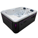 Hydrosan Garten Garten-Whirlpool-Badewanne Spa102 Weißperle Anthrazit Gehäuse 210x160 cm