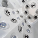 Hydrosan Garten Garten-Whirlpool-Badewanne Spa102 Weißperle Anthrazit Gehäuse 210x160 cm