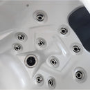 Hydrosan Garten Garten-Whirlpool-Badewanne Spa102 Weißperle Anthrazit Gehäuse 210x160 cm