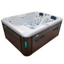 Hydrosan Garten-Whirlpool-Badewanne Spa102 Weißes Perlmutt-Kaffeegehäuse 210x160 cm