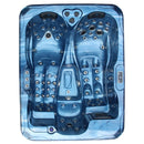 Hydrosan Garten-Whirlpool-Badewanne Spa102 Blaue Ozeanwelle Anthrazit Gehäuse 210x160 cm