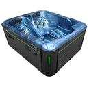 Hydrosan Garten-Whirlpool-Badewanne Spa102 Blaue Ozeanwelle Anthrazit Gehäuse 210x160 cm