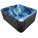 Hydrosan Garten-Whirlpool-Badewanne Spa102 Blaue Ozeanwelle Anthrazit Gehäuse 210x160 cm