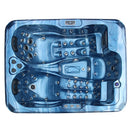 Hydrosan Garten-Whirlpool-Badewanne Spa102 Blaue Ozeanwelle Anthrazit Gehäuse 210x160 cm