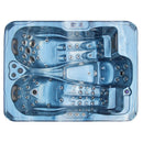 Hydrosan Garten-Whirlpool-Badewanne Spa102 Blaue Ozeanwelle Kaffeekabine 210x160 cm