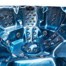 Hydrosan Garten-Whirlpool-Badewanne Spa206 Blaue Welle Graues Gehäuse 230x230 cm