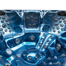 Hydrosan Garten-Whirlpool-Badewanne Spa206 Blaue Welle Graues Gehäuse 230x230 cm