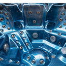 Hydrosan Garten-Whirlpool-Badewanne Spa206 Blaue Welle Graues Gehäuse 230x230 cm