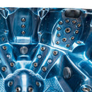 Hydrosan Garten-Whirlpool-Badewanne Spa206 Blaue Welle Graues Gehäuse 230x230 cm