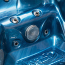 Hydrosan Garten-Whirlpool-Badewanne Spa206 Blaue Welle Graues Gehäuse 230x230 cm