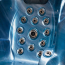 Hydrosan Garten-Whirlpool-Badewanne Spa206 Blaue Welle Graues Gehäuse 230x230 cm