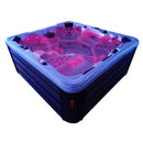 Hydrosan Garten-Whirlpool-Badewanne Spa206 Blaue Welle Graues Gehäuse 230x230 cm