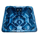 Hydrosan Garten-Whirlpool-Badewanne Spa206 Blaue Welle Graues Gehäuse 230x230 cm
