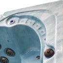 Hydrosan Garten-Whirlpool-Badewanne Spa341 Helle Ozeanwelle Zementgehäuse Grauplatte 220x156 cm