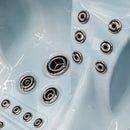 Hydrosan Garten-Whirlpool-Badewanne Spa341 Helle Ozeanwelle Zementgehäuse Grauplatte 220x156 cm