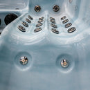 Hydrosan Garten-Whirlpool-Badewanne Spa341 Helle Ozeanwelle Zementgehäuse Grauplatte 220x156 cm
