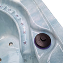 Hydrosan Garten-Whirlpool-Badewanne Spa341 Helle Ozeanwelle Zementgehäuse Grauplatte 220x156 cm