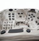Hydrosan Garten-Whirlpool-Badewanne SPA347 Cappuccino Anthrazit Gehäuse 230x230 cm