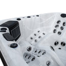 Hydrosan Garten-Whirlpool-Badewanne 347, Gehäuse aus weißem Marmor und Anthrazit, 230 x 230 cm