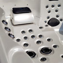 Hydrosan Garten-Whirlpool-Badewanne 403, Gehäuse Weißperle Anthrazit, 230 x 230 cm
