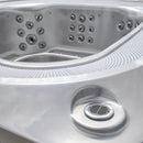 Hydrosan Garten-Whirlpool-Badewanne SPA406 Cappuccino Anthrazit Gehäuse 250x230 cm