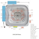 Hydrosan Garten-Whirlpool-Badewanne 406 Blaue Ozeanwellen-Kaffeekabine 250 x 230 cm