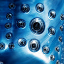 Hydrosan Garten-Whirlpool-Badewanne Spa508 Blaue Welle Graues Gehäuse 215x190 cm
