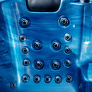 Hydrosan Garten-Whirlpool-Badewanne Spa508 Blaue Welle Graues Gehäuse 215x190 cm
