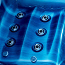 Hydrosan Garten-Whirlpool-Badewanne Spa508 Blaue Welle Graues Gehäuse 215x190 cm