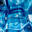 Hydrosan Garten-Whirlpool-Badewanne Spa508 Blaue Welle Graues Gehäuse 215x190 cm