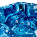 Hydrosan Garten-Whirlpool-Badewanne Spa508 Blaue Welle Graues Gehäuse 215x190 cm