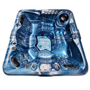 Hydrosan Garten-Whirlpool-Badewanne Spa510 Blaue Welle Graues Gehäuse 210x210 cm